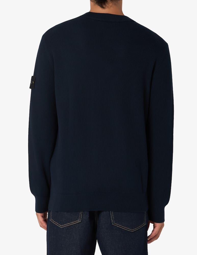 rinascente Stone Island Crew neck ribbed cotton jumper