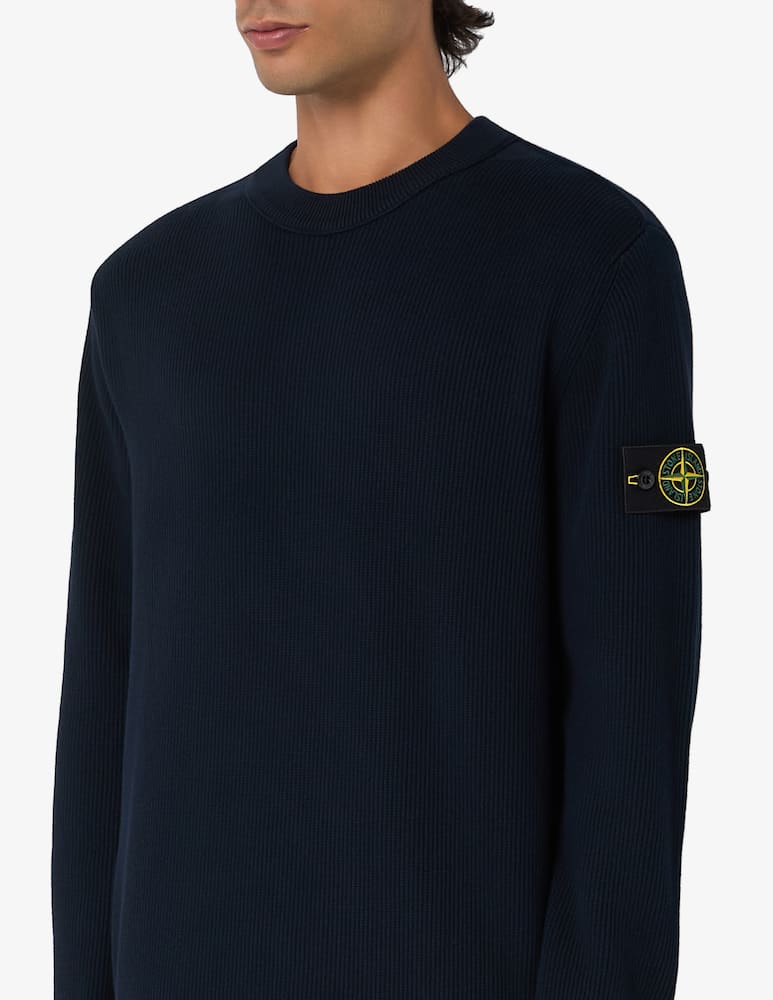 rinascente Stone Island Crew neck ribbed cotton jumper