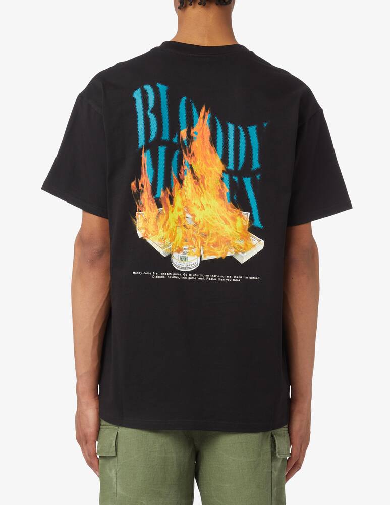 rinascente Propaganda Maglietta bloody money fire 