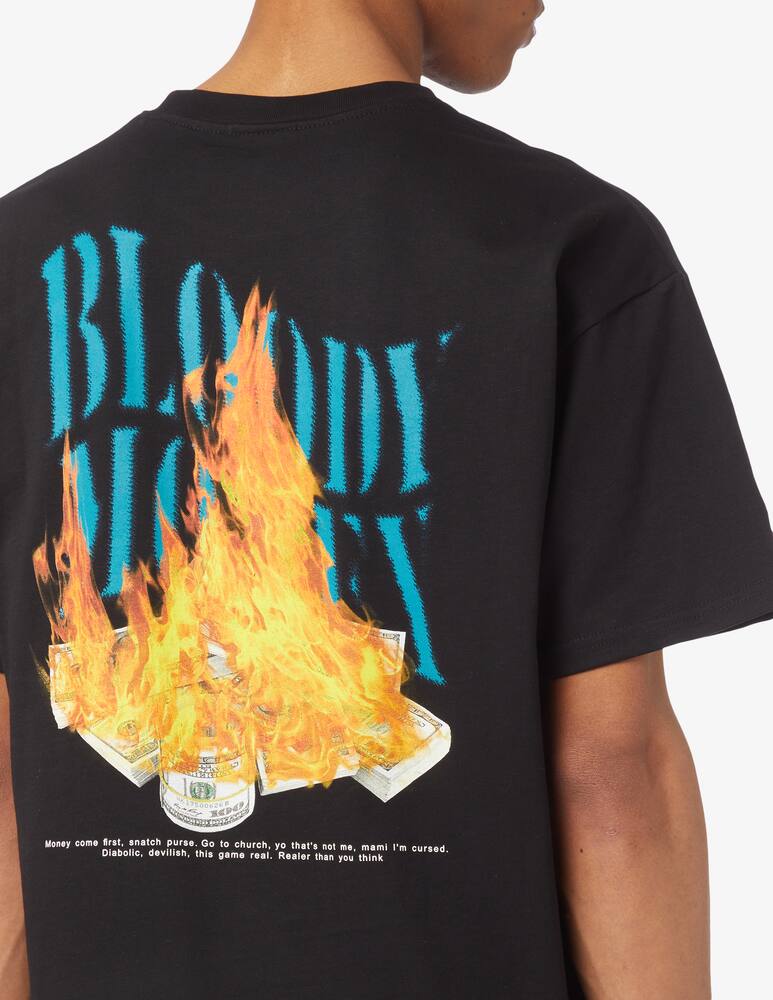 rinascente Propaganda Maglietta bloody money fire 