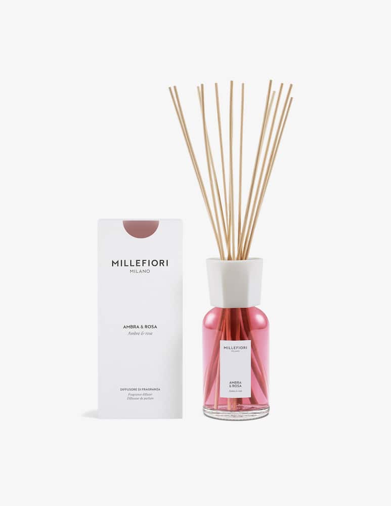 Millefiori Milano Reed diffuser 500ml Ambra & Rosa - picture 2 Millefiori Milano Reed diffuser 500ml Ambra & Rosa - picture 2