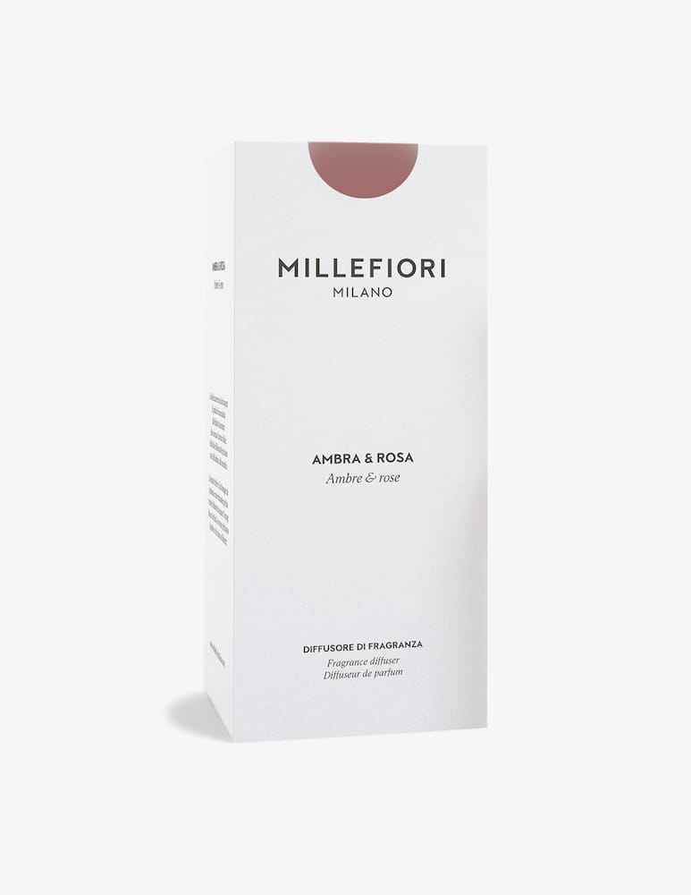 Millefiori Milano Reed diffuser 500ml Ambra & Rosa - picture 3 Millefiori Milano Reed diffuser 500ml Ambra & Rosa - picture 3