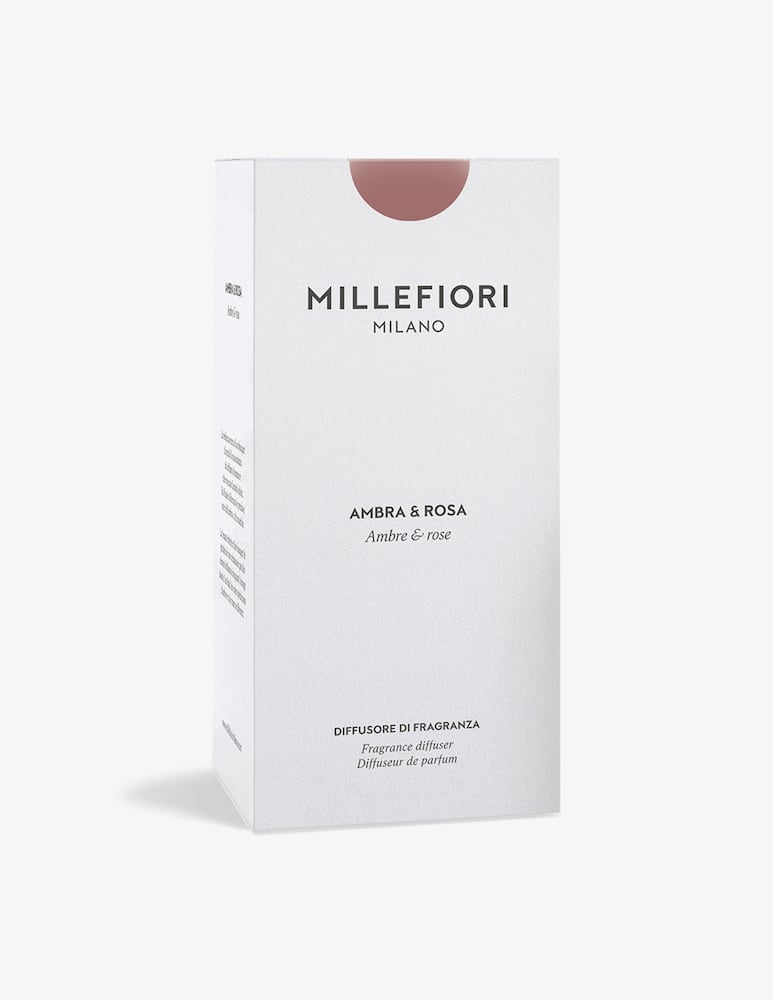 Millefiori Milano Diffusore a bastoncini 250 ml Ambra & Rosa - immagine 3 Millefiori Milano Diffusore a bastoncini 250 ml Ambra & Rosa - immagine 3