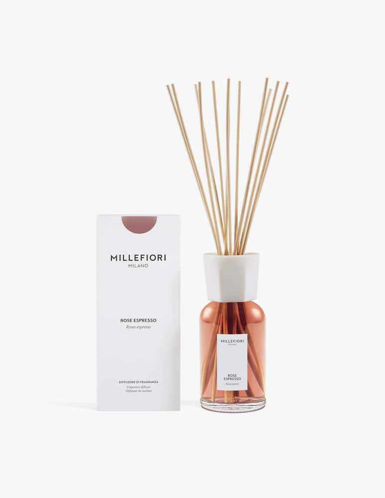 Millefiori Milano Diffusore a bastoncini 500ml Rose Espresso - immagine 2 Millefiori Milano Diffusore a bastoncini 500ml Rose Espresso - immagine 2