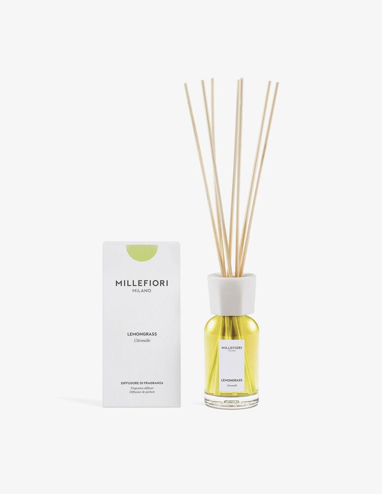 Millefiori Milano Diffusore a bastoncini 100 ml Lemongrass - immagine 2 Millefiori Milano Diffusore a bastoncini 100 ml Lemongrass - immagine 2