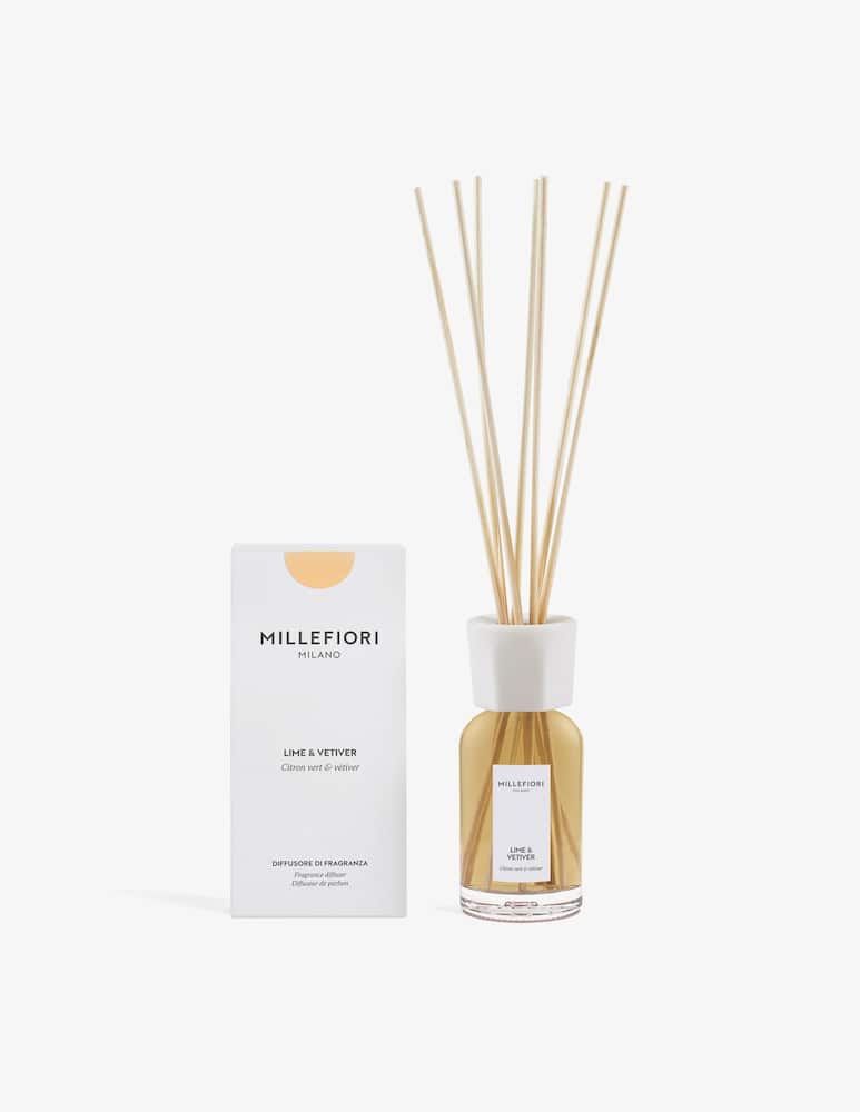 Millefiori Milano Diffusore a bastoncini 100ml Lime &Vetiver - immagine 2 Millefiori Milano Diffusore a bastoncini 100ml Lime &Vetiver - immagine 2