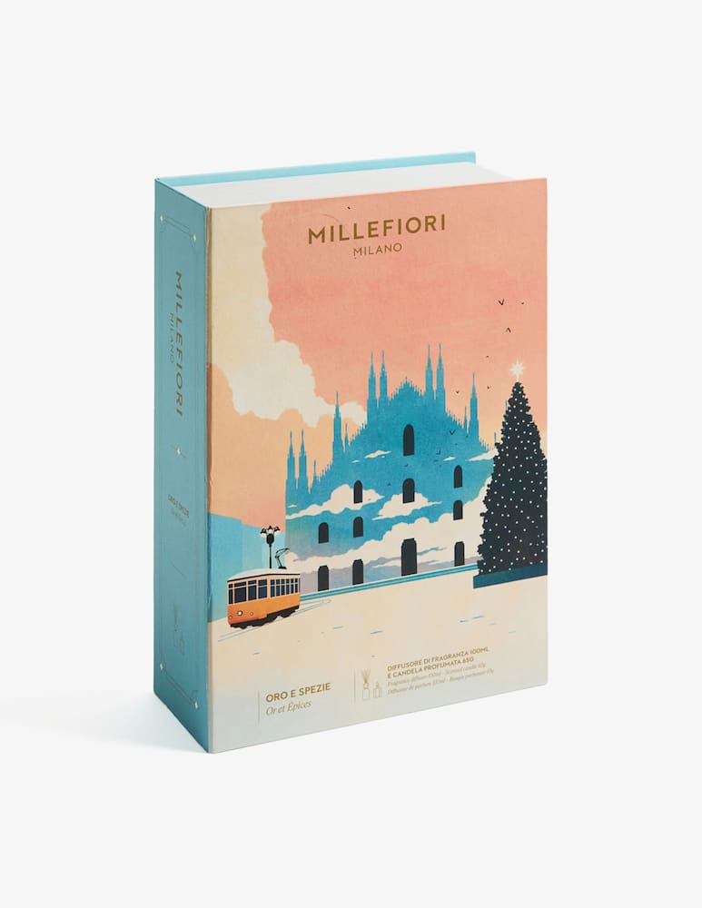 Millefiori Milano Confezione regalo candela e diffusore Oro e Spezie 100ml - picture 1 Millefiori Milano Confezione regalo candela e diffusore Oro e Spezie 100ml - picture 1