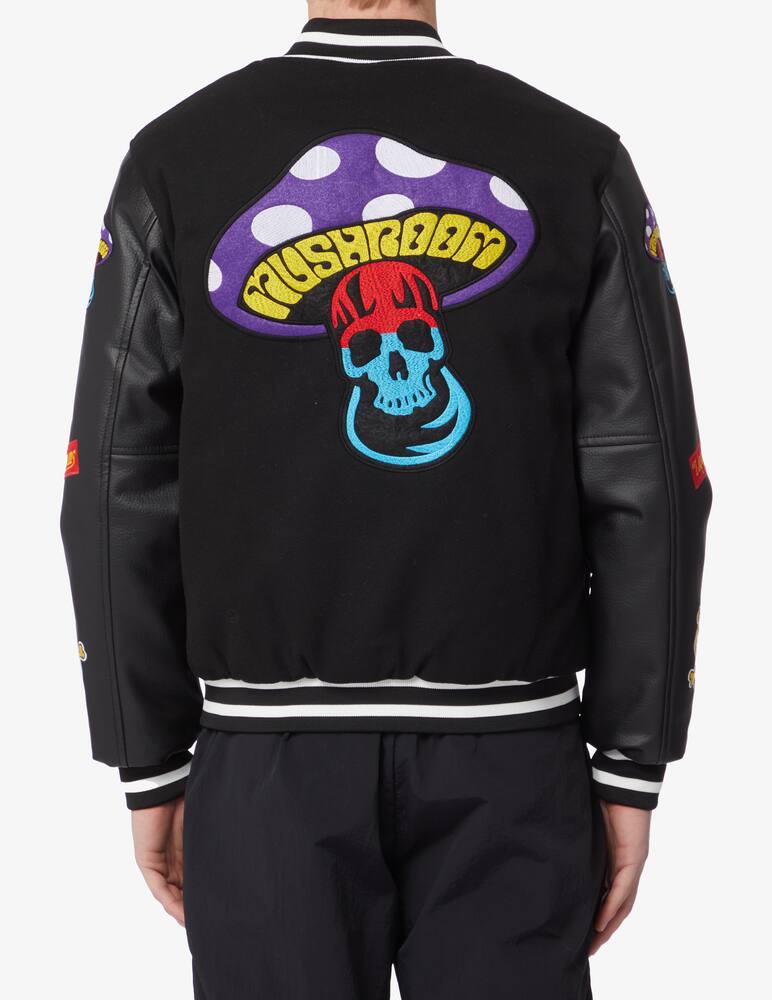 rinascente Mushroom Bomber varsity jacket - Black