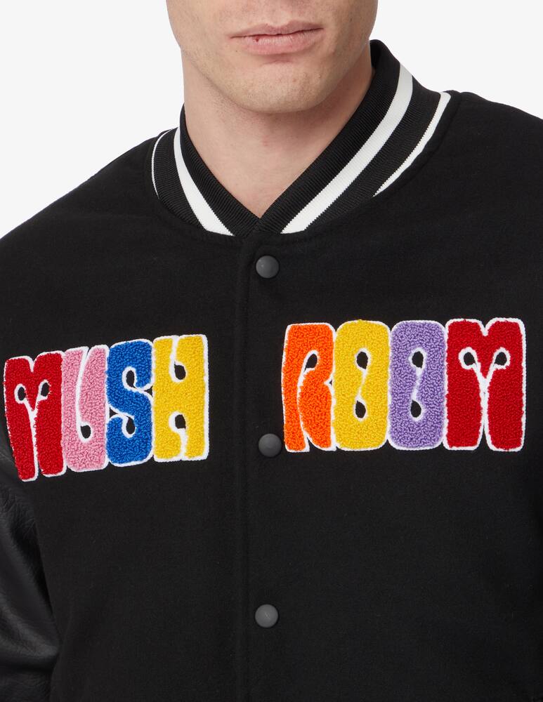 rinascente Mushroom Bomber varsity jacket - Black