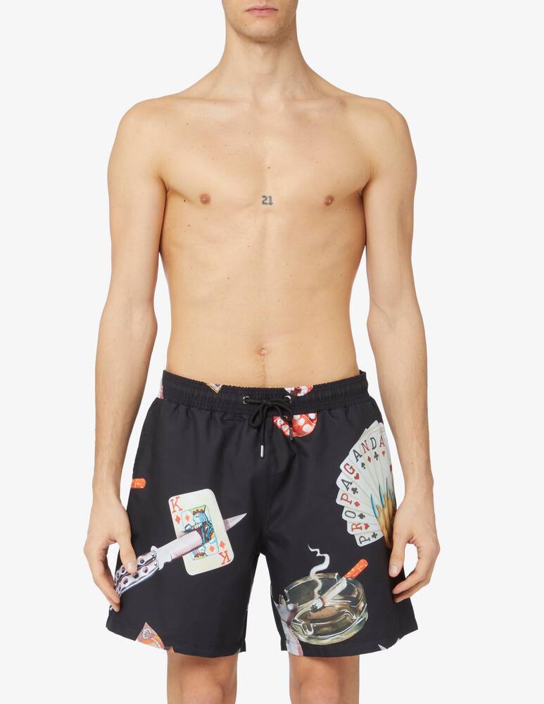 rinascente Propaganda Dice and cards swimshorts 