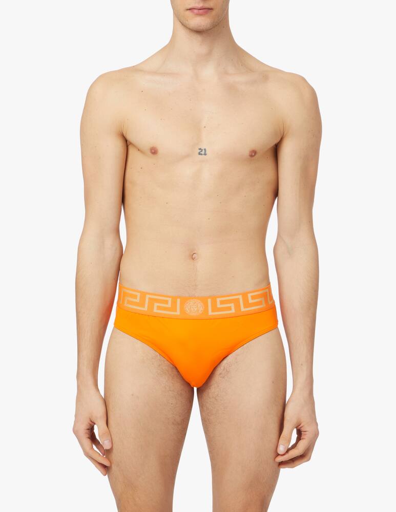 rinascente Versace Costume slip greca - arancione