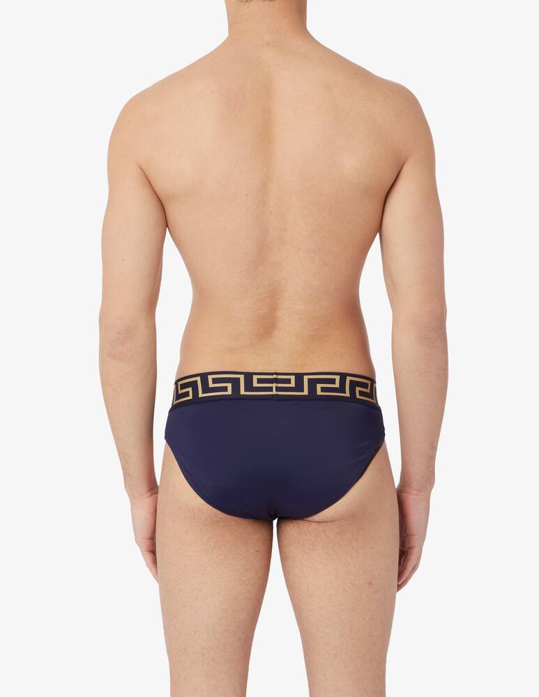 rinascente Versace Greca swim brief - blue