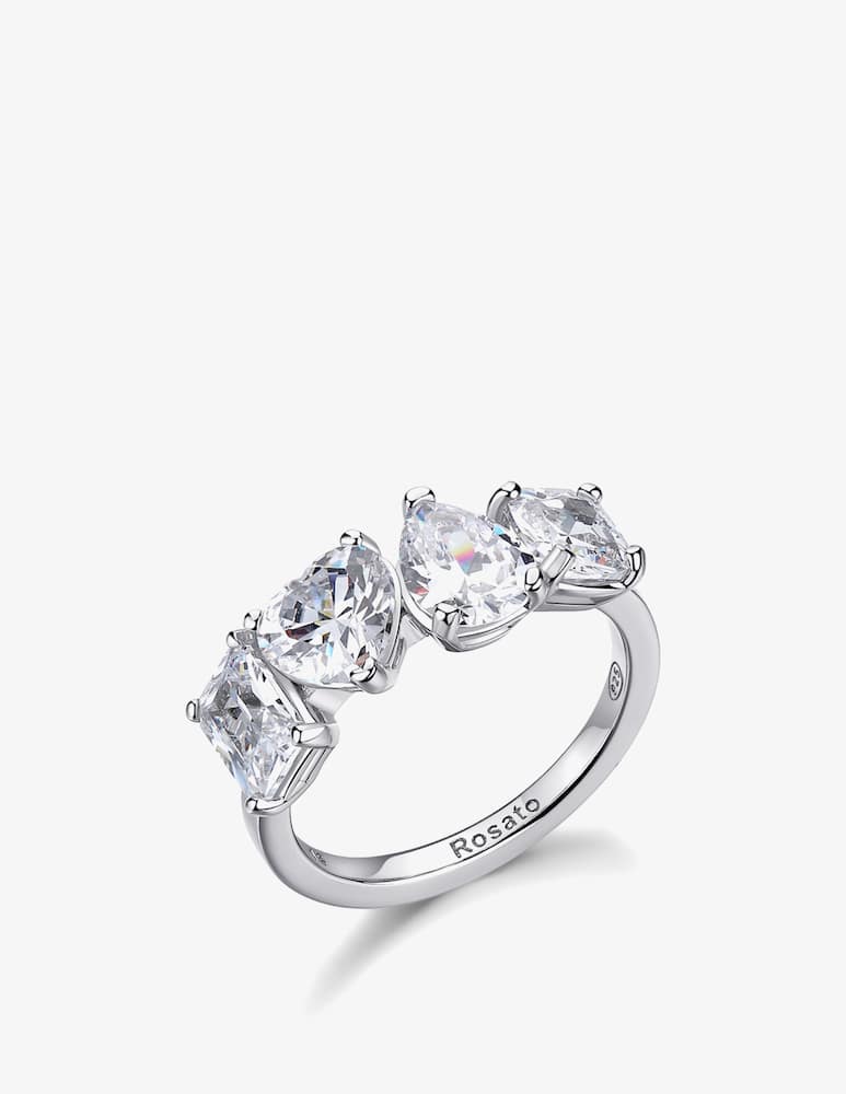 rinascente Rosato Anello Gemma cubic zirconia bianchi