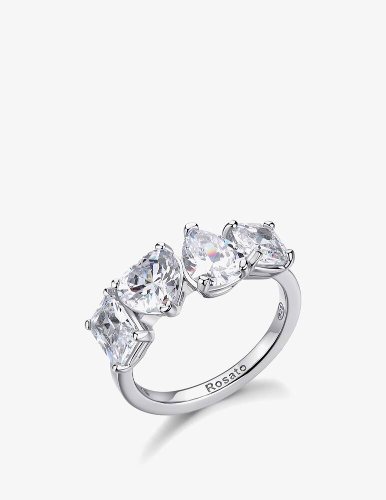 rinascente Rosato Anello Gemma cubic zirconia bianchi