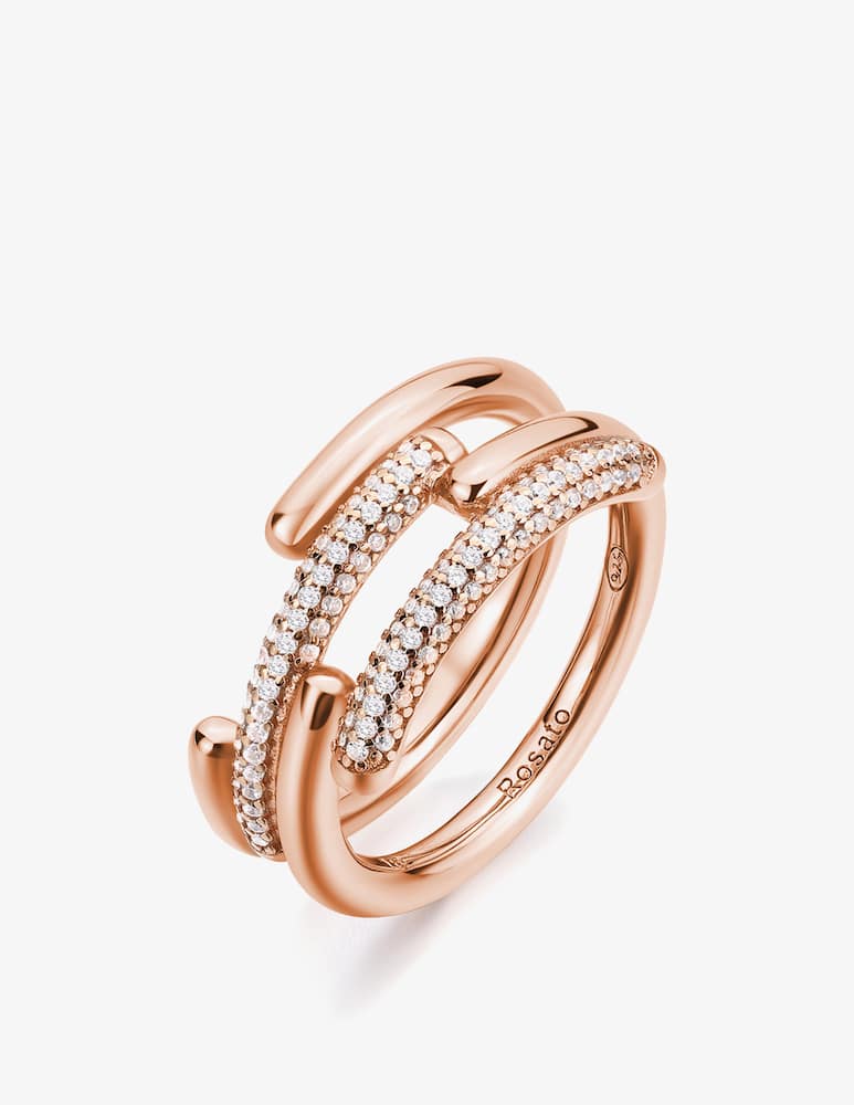 rinascente Rosato Anello Bianca argento