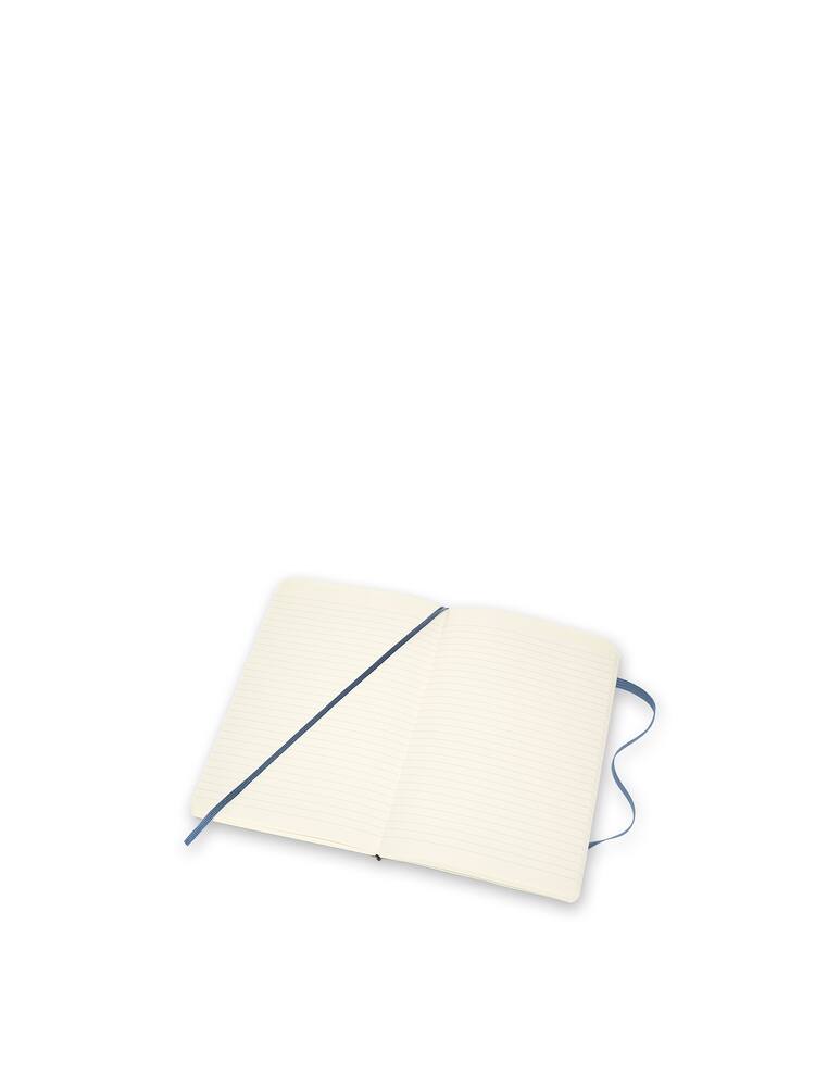 rinascente Moleskine Classic leather notebook Large ruled soft - blue