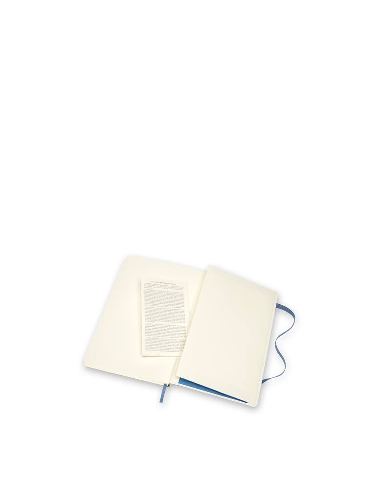 rinascente Moleskine Classic leather notebook Large ruled soft - blue