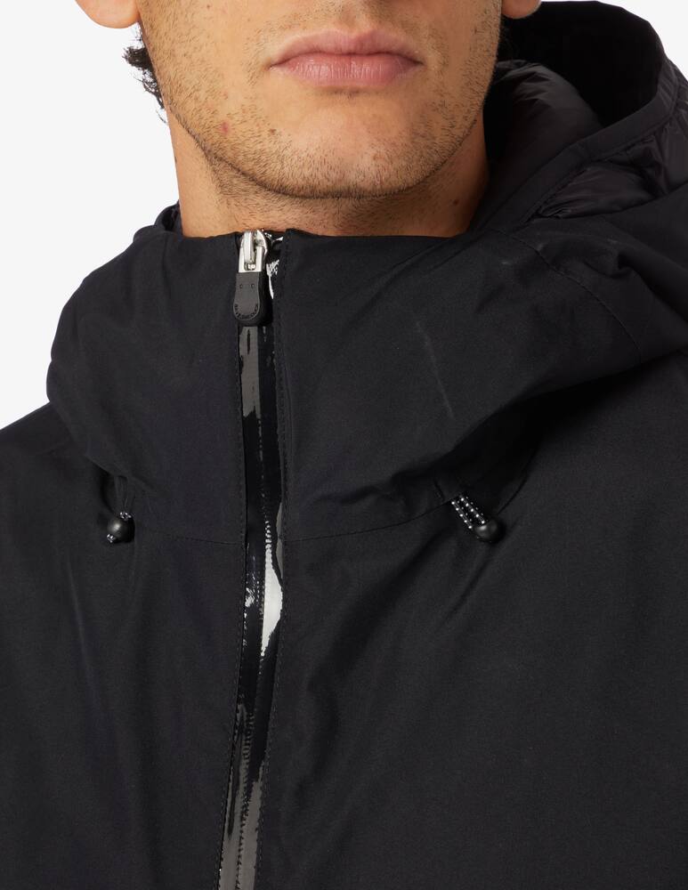 rinascente Save The Duck Giacca con cappuccio in gore-tex corto - Nero