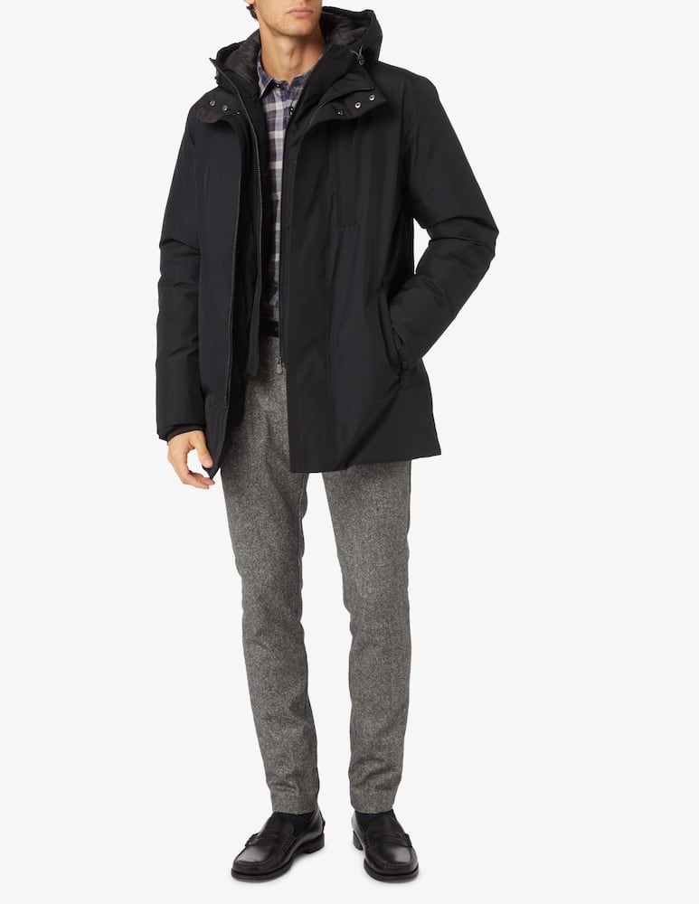 rinascente Save The Duck Hooded gore-tex removible chest jacket - Black