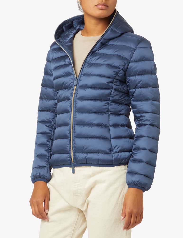 Save The Duck Giacca bomber corta con zip Shiny - Blu - immagine 1 Save The Duck Giacca bomber corta con zip Shiny - Blu - immagine 1