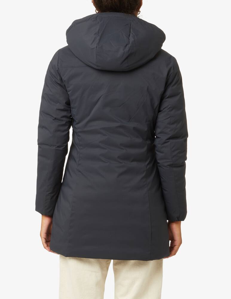 rinascente Save The Duck Cappottino lungo liscio con cappuccio - Blu