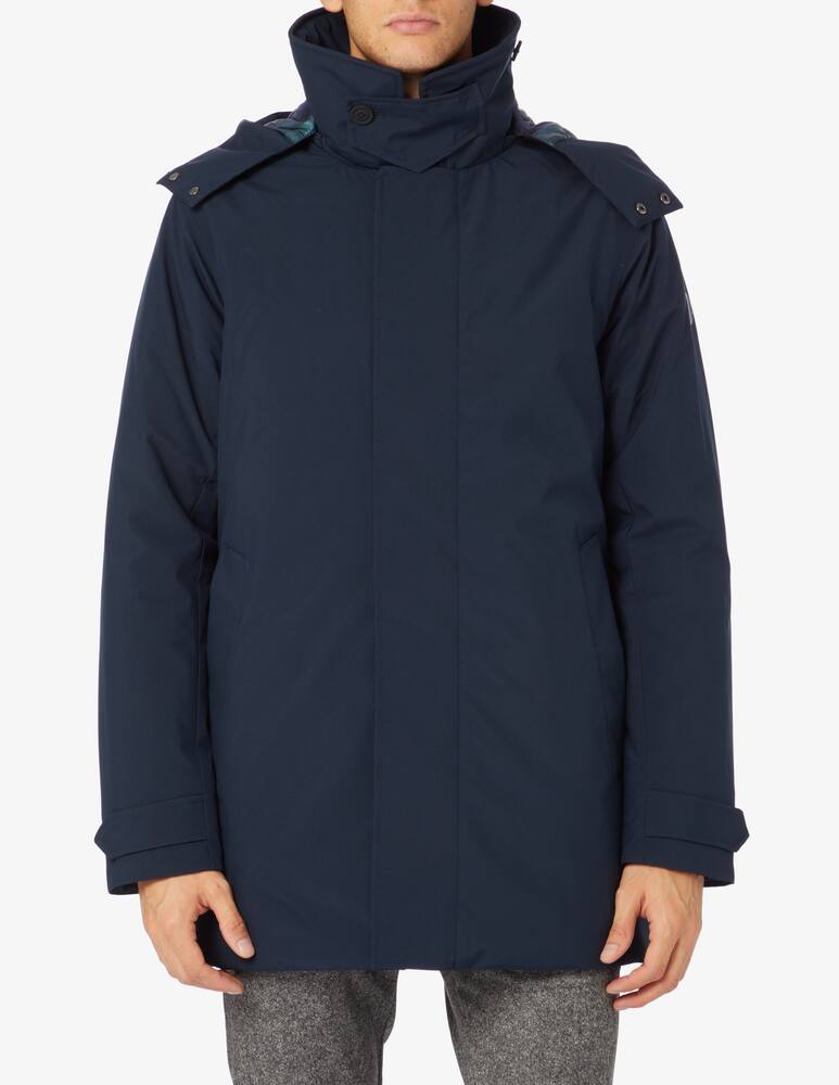 rinascente Save The Duck Giacca con cappuccio softshell lungo - Blu