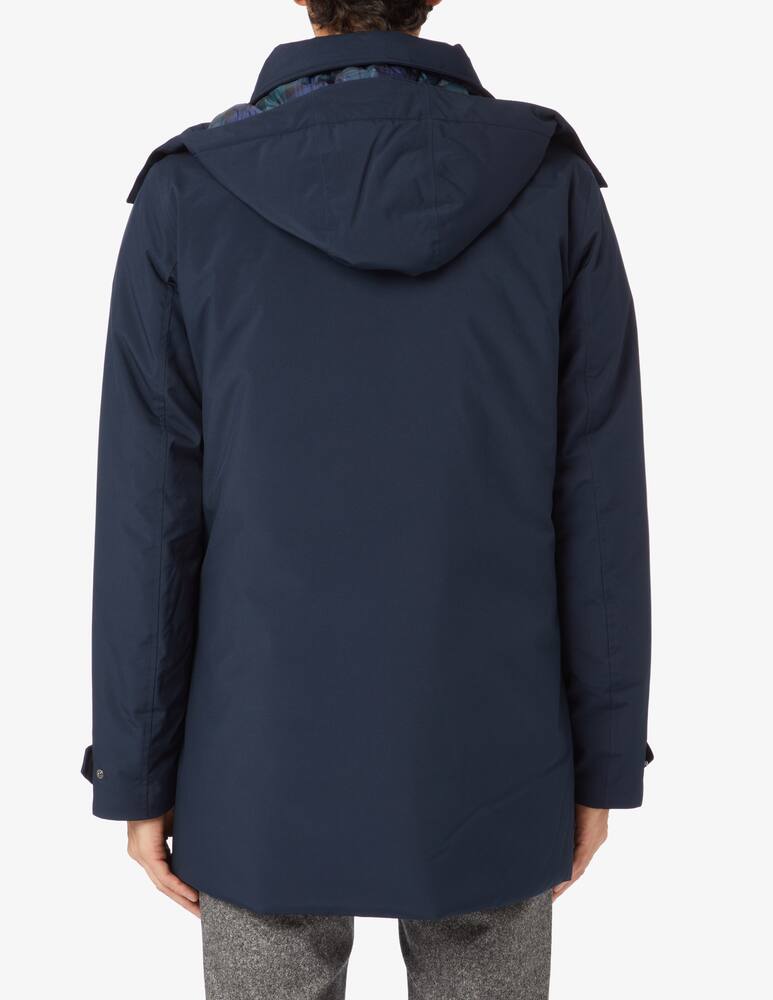 rinascente Save The Duck Giacca con cappuccio softshell lungo - Blu