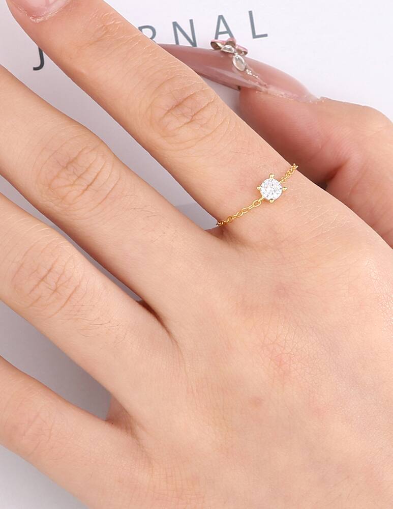 rinascente MAISON GIOIELLI FIRENZE Chain zircon ring