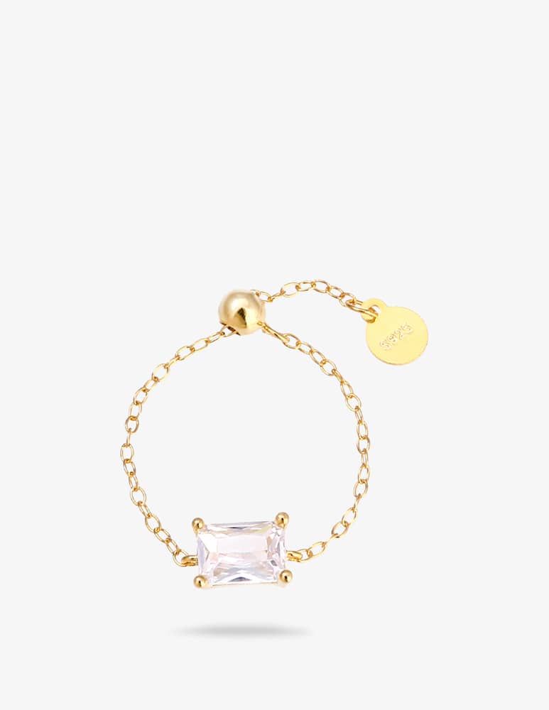 rinascente MAISON GIOIELLI FIRENZE Square gemstone chain ring