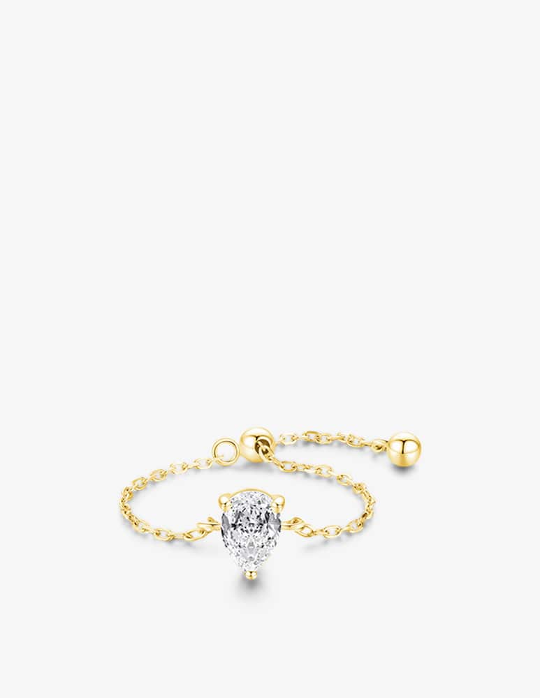 rinascente MAISON GIOIELLI FIRENZE Anello catenina goccia silver