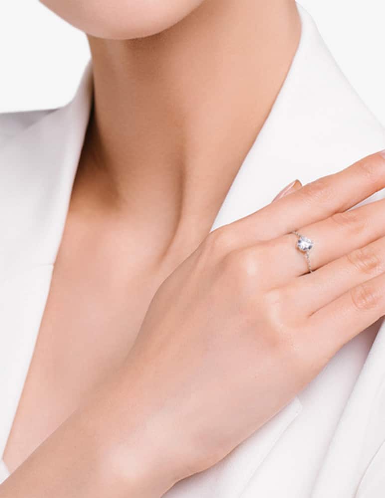 rinascente MAISON GIOIELLI FIRENZE Anello catenina goccia silver