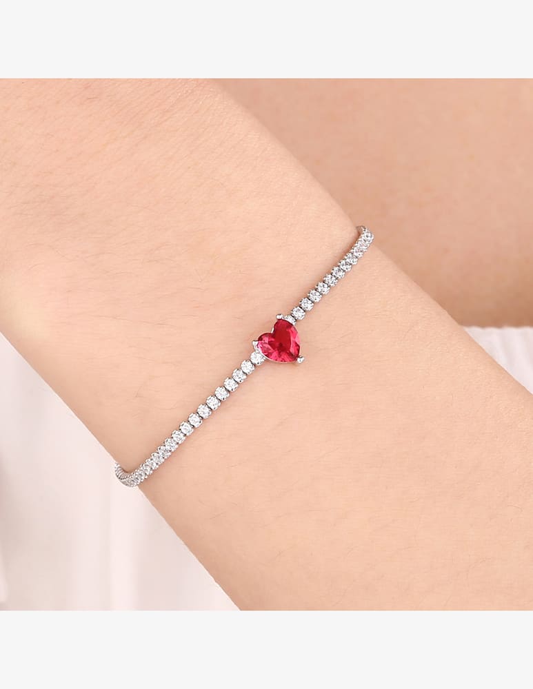 rinascente MAISON GIOIELLI FIRENZE Tennis bracelet Heart ruby