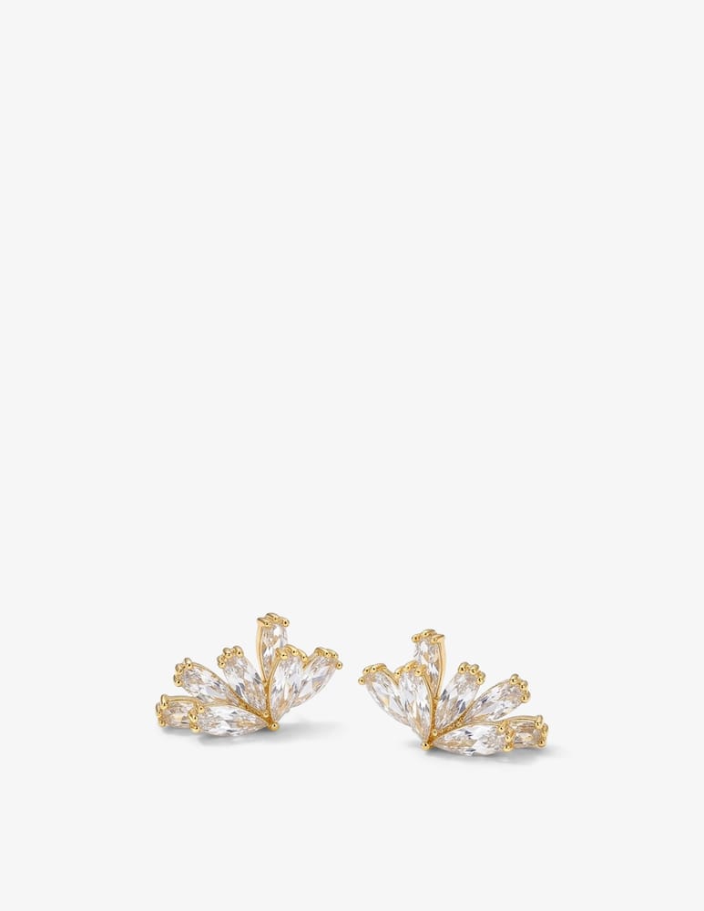 rinascente MAISON GIOIELLI FIRENZE Fan crystal stud earrings