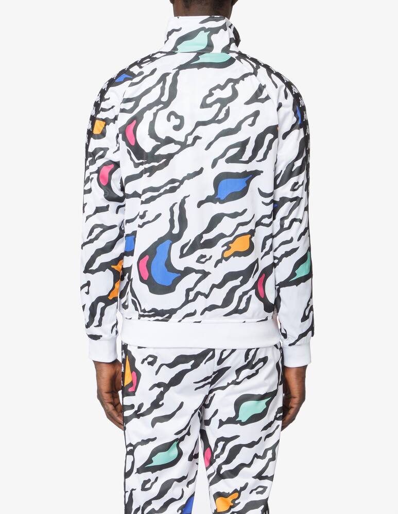 rinascente Kappa Graphic acetate tape fzip sweatshirt - white