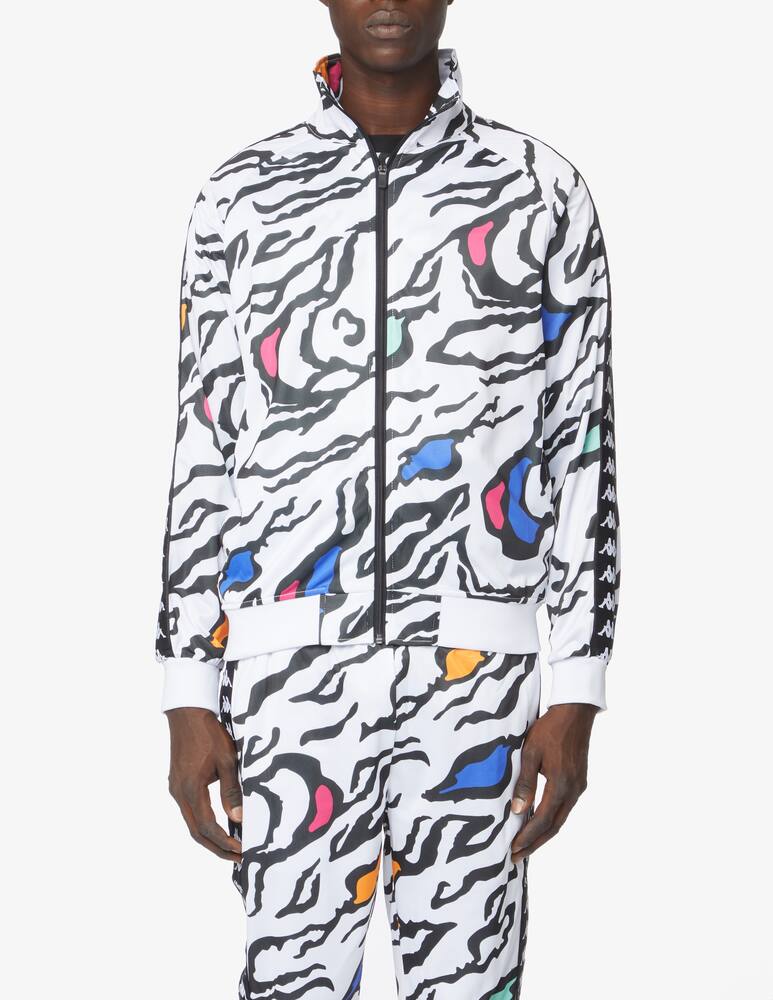 rinascente Kappa Graphic acetate tape fzip sweatshirt - white