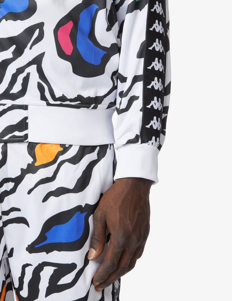 rinascente Kappa Graphic acetate tape fzip sweatshirt - white