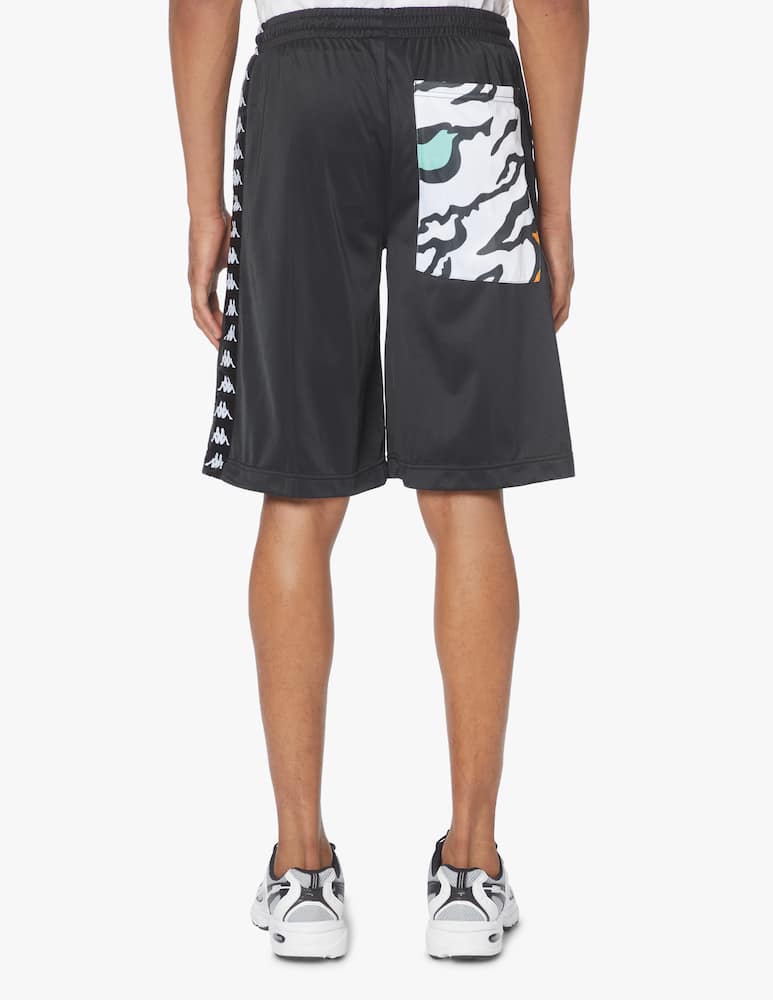rinascente Kappa Bermuda acetato grafica ao - nero