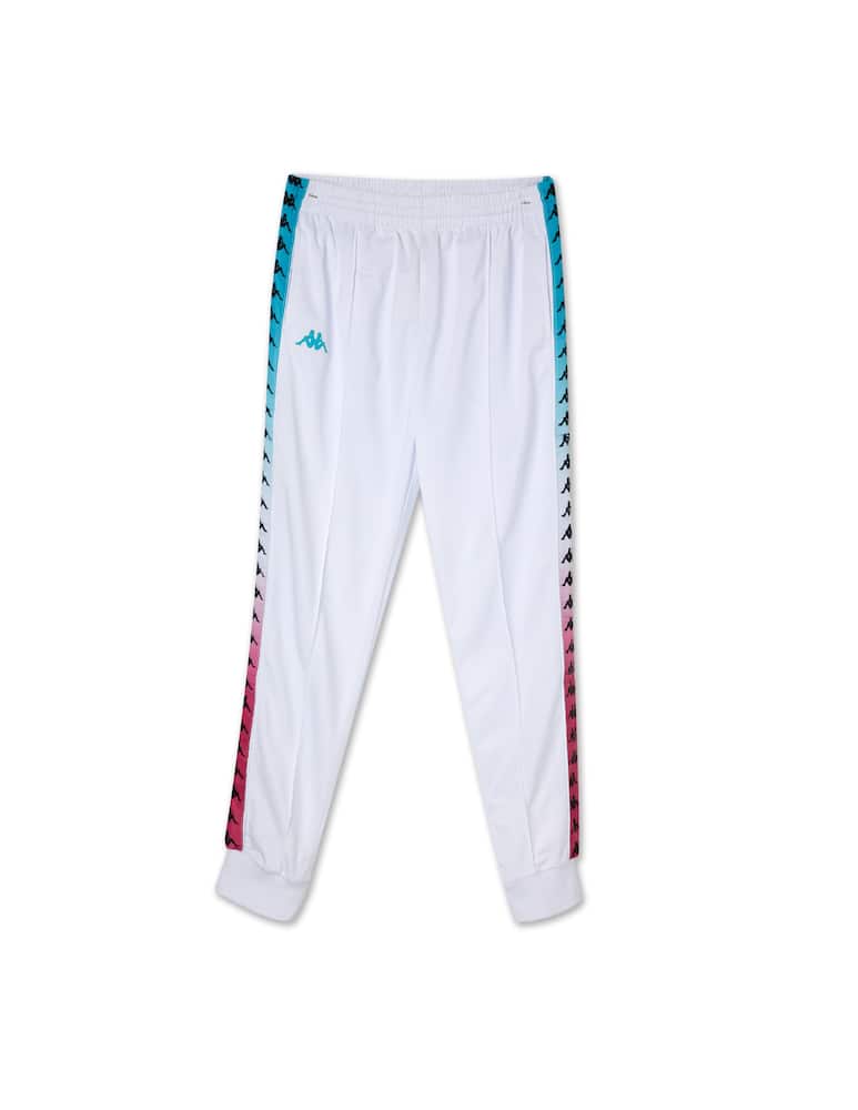 rinascente Kappa Pantalone acetato banda degrade - bianco