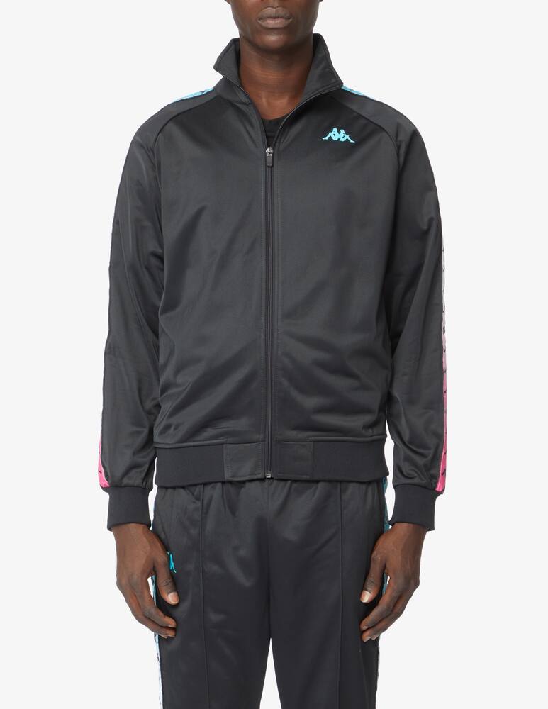 rinascente Kappa Degrade tape acetate tape fzip sweatshirt - black