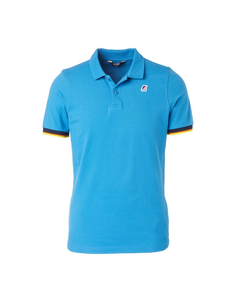 rinascente K-Way Polo manica corta vincent contrasti - azzurro