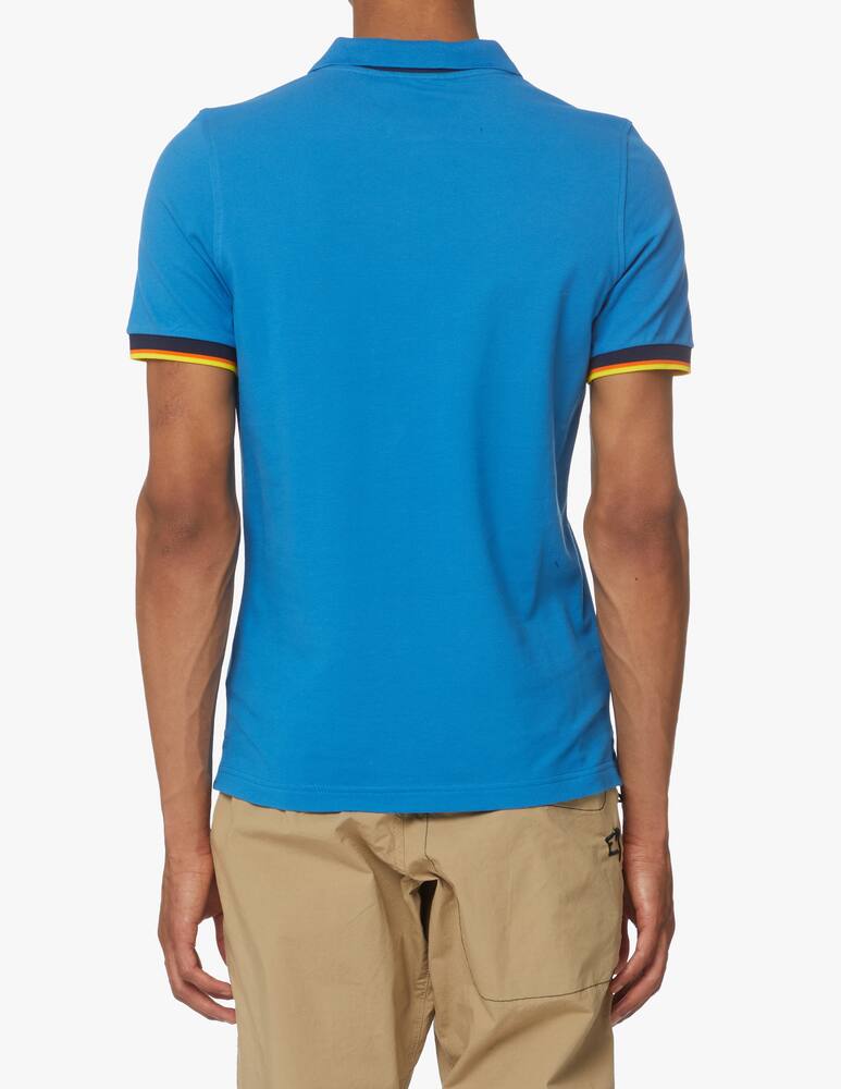 rinascente K-Way Polo manica corta vincent contrasti - azzurro