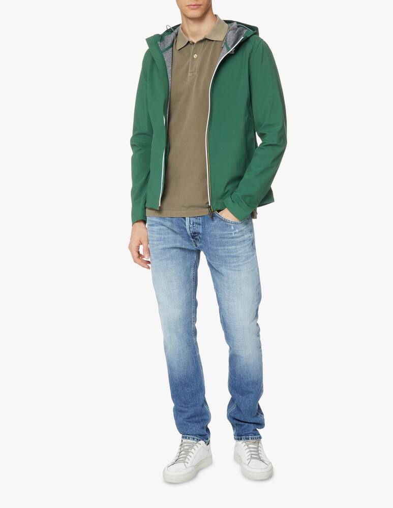 rinascente K-Way Bonded jersey hooded jacket - green