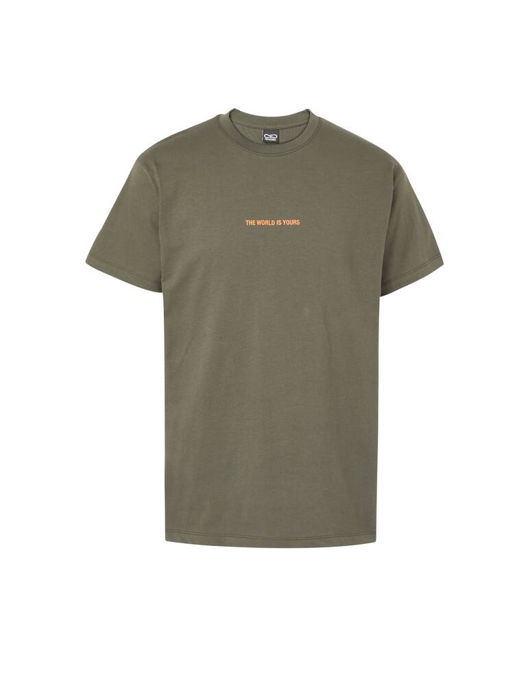 rinascente Propaganda Maglietta manica corta ribs palme retro - verde