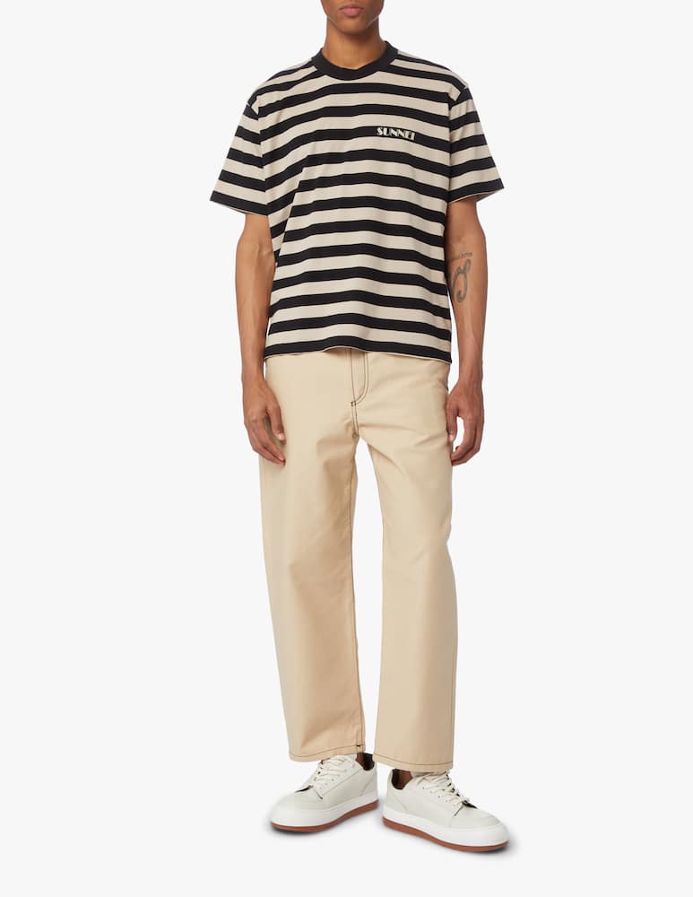 rinascente Sunnei Classic t-shirt stripes mini logo - multi
