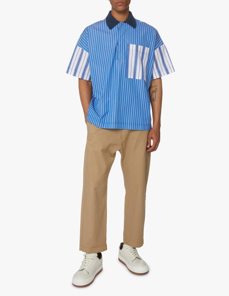 rinascente Sunnei Polo shirt popeline stripes - blue
