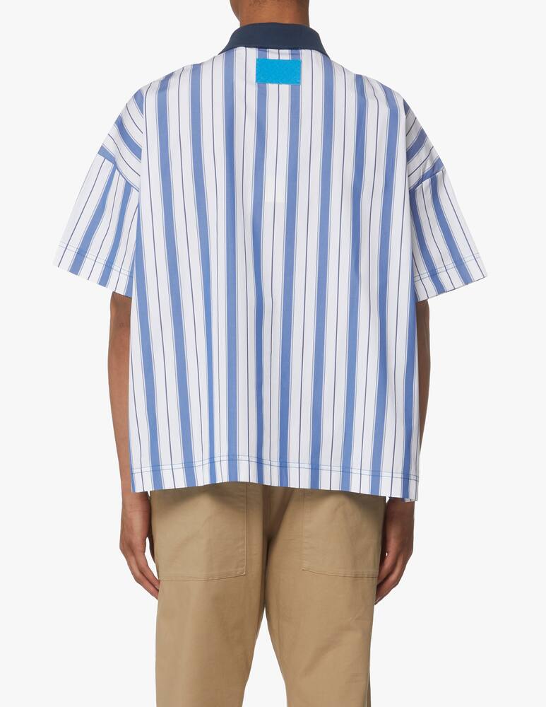 rinascente Sunnei Polo shirt popeline stripes - blue