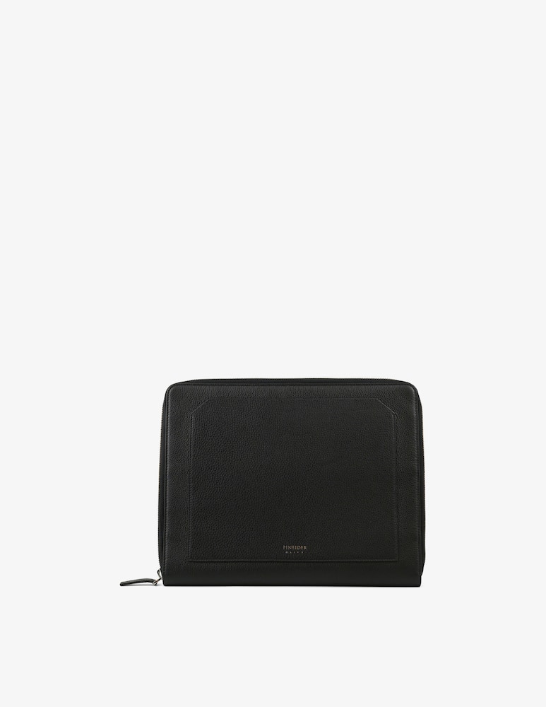 rinascente Pineider Grained Leather Zip Portfolio