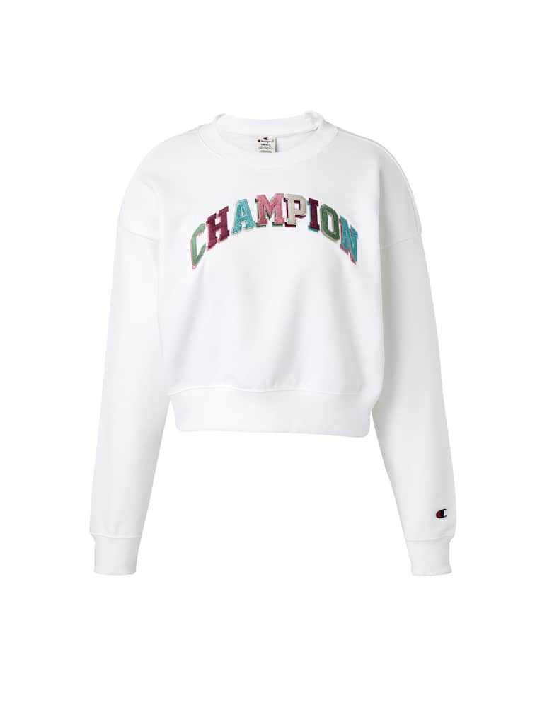 Champion Felpa crop in cotone - bianco - immagine 5 Champion Felpa crop in cotone - bianco - immagine 5