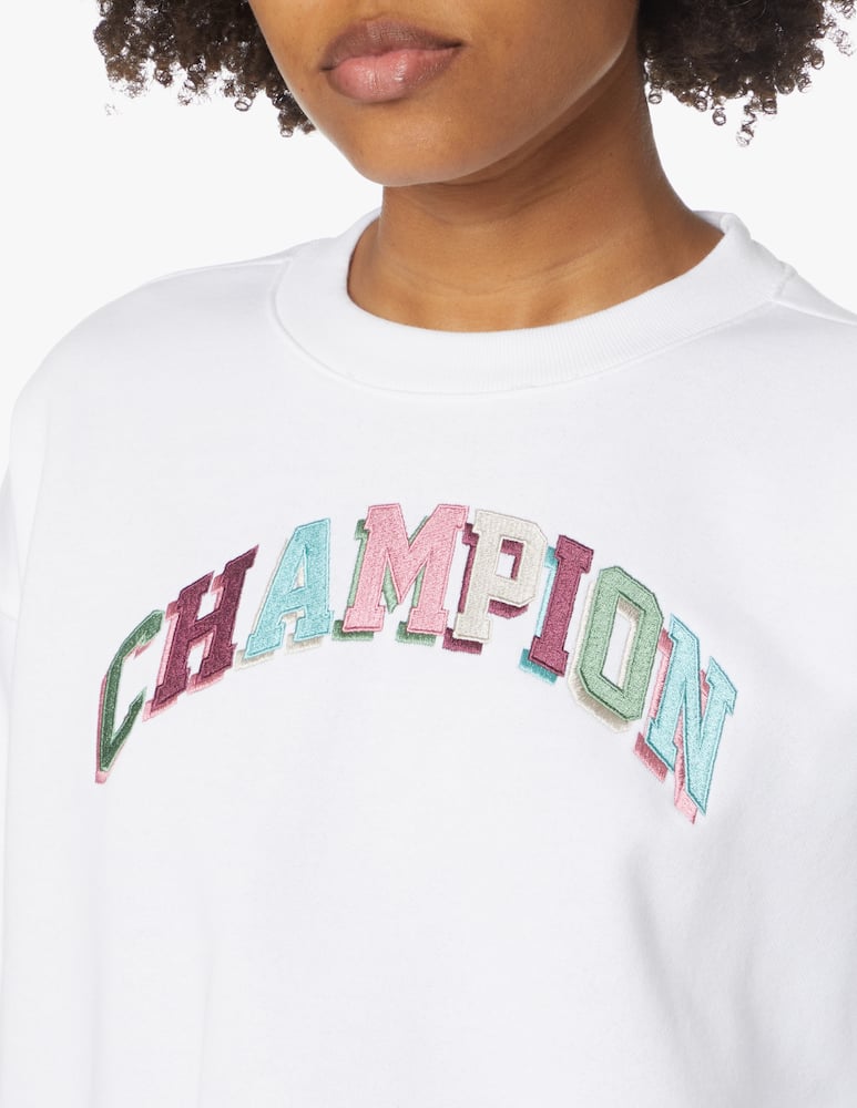 Champion Felpa crop in cotone - bianco - immagine 4 Champion Felpa crop in cotone - bianco - immagine 4