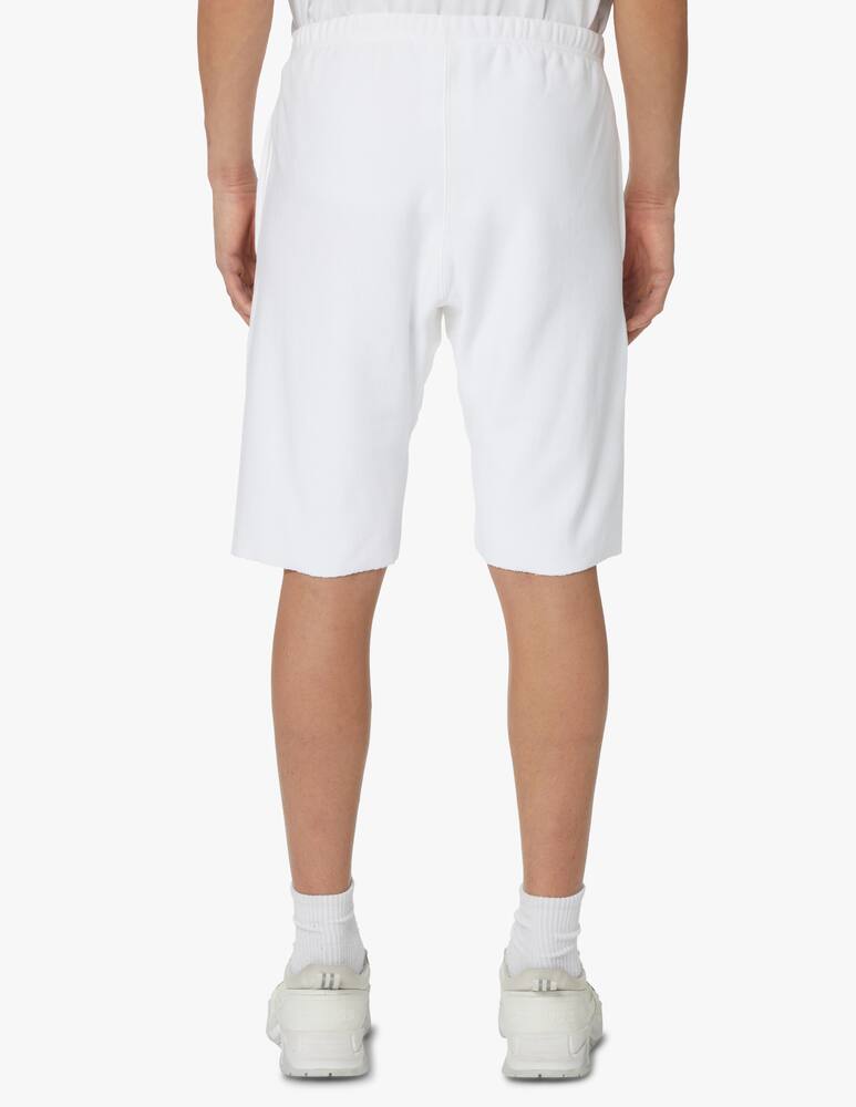rinascente Champion Reverse Weave Bermuda in felpa loghino taglio vivo - bianco
